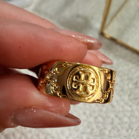 Tory Burch Jewelry - Tory Burch ICON T MONOGRAM RING - NWT/Dust Bag Size 7